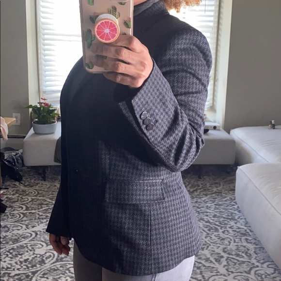 Theory pattern button down blazer - Picture 3 of 5